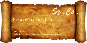 Szerafin Csilla névjegykártya